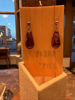 Purple Spiny Earrings